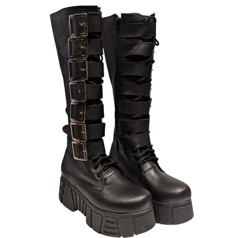 Bota Marilyn 7Hebillas Piel Aut